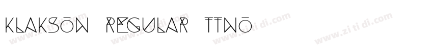 Klakson Regular ttno字体转换